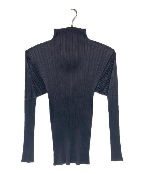 PLEATS PLEASE（プリーツプリーズ）PLEATS PLEASE (プリーツプリーズ) ハイネックプリーツカットソー ブラック サイズ:3の古着・服飾アイテム