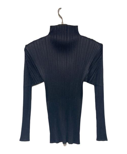 PLEATS PLEASE（プリーツプリーズ）PLEATS PLEASE (プリーツプリーズ) ハイネックプリーツカットソー ブラック サイズ:3の古着・服飾アイテム