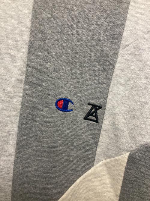 Champion（チャンピオン）Champion (チャンピオン) ANREALAGE (アンリアレイジ) 裏起毛プルオーバーパーカー グレー サイズ:L 未使用品の古着・服飾アイテム