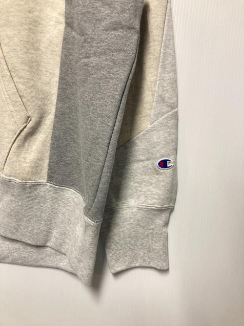 Champion（チャンピオン）Champion (チャンピオン) ANREALAGE (アンリアレイジ) 裏起毛プルオーバーパーカー グレー サイズ:L 未使用品の古着・服飾アイテム