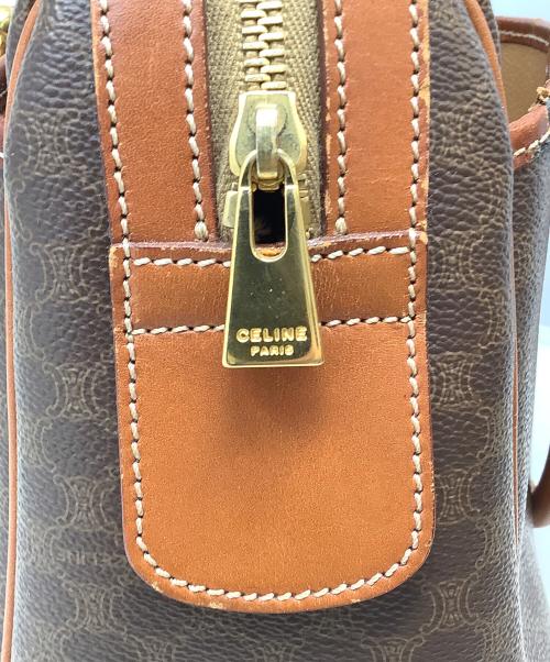 CELINE（セリーヌ）CELINE (セリーヌ) マカダムミニボストンバッグ ブラウンの古着・服飾アイテム
