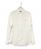 POLO RALPH LAURENポロ・ラルフローレン）の古着「ボタンダウンリネンシャツ」｜ホワイト