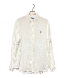 POLO RALPH LAUREN（ポロ・ラルフローレン）の古着「ボタンダウンリネンシャツ」｜ホワイト