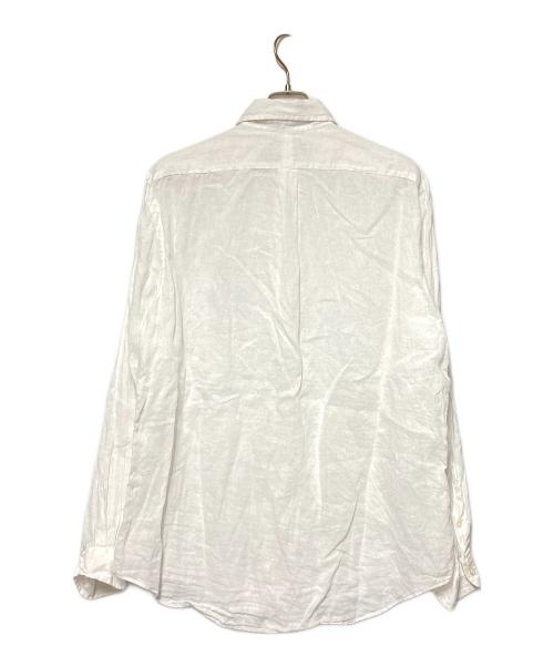 POLO RALPH LAUREN（ポロ・ラルフローレン）POLO RALPH LAUREN (ポロ・ラルフローレン) ボタンダウンリネンシャツ ホワイト サイズ:Lの古着・服飾アイテム