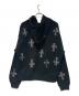 Unknown london (アンノウンロンドン) Cross Rhinestone Zip Hoodie / ラインストーンジップパーカー ブラック サイズ:L：11000円