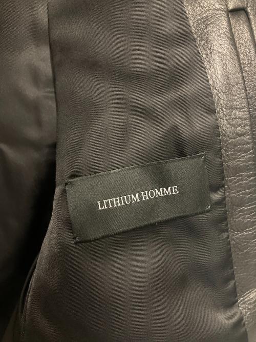 LITHIUM HOMME（リチウムオム・ファム）LITHIUM HOMME (リチウムオム・ファム) シングルライダースジャケット ブラック サイズ:46の古着・服飾アイテム
