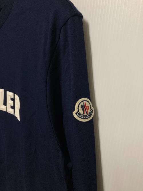 MONCLER（モンクレール）MONCLER (モンクレール) ラバーロゴ ロングスリーブTシャツ ネイビー サイズ:Mの古着・服飾アイテム