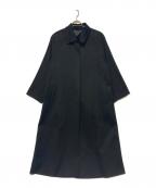 PEONYピオニー）の古着「カシミヤ比翼ステンカラーコート」｜ブラック