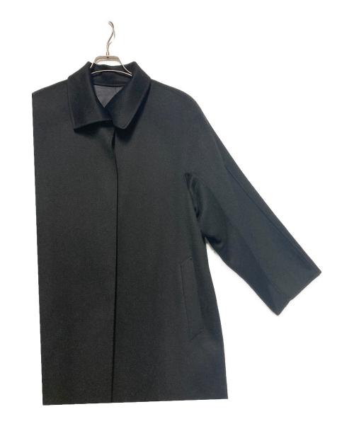 PEONY（ピオニー）PEONY (ピオニー) カシミヤ比翼ステンカラーコート ブラック サイズ:Fの古着・服飾アイテム