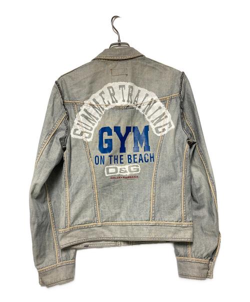 DOLCE & GABBANA（ドルチェ＆ガッバーナ）DOLCE & GABBANA (ドルチェ＆ガッバーナ) ユーズド加工デニムジャケット インディゴ サイズ:44の古着・服飾アイテム
