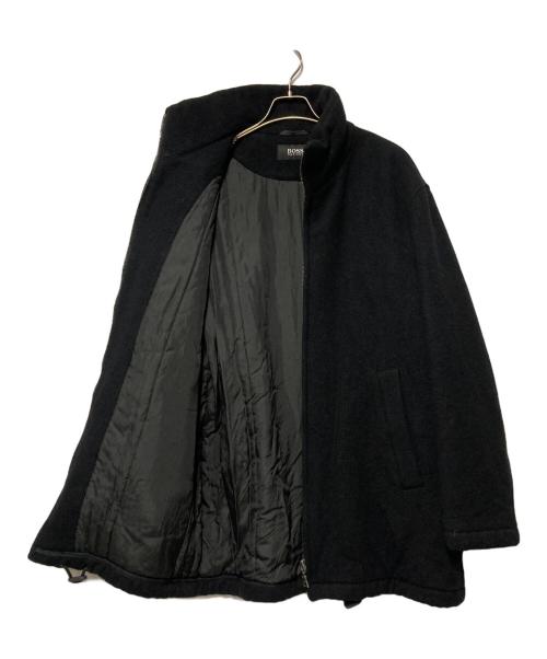 BOSS HUGO BOSS（ボス ヒューゴボス）BOSS HUGO BOSS (ボス ヒューゴボス) スタンドカラーウールコート ブラック サイズ:50の古着・服飾アイテム