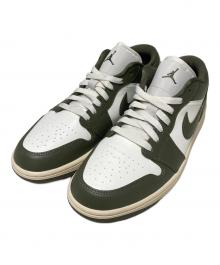 NIKE（ナイキ）の古着「WMNS AIR JORDAN 1 LOW / ローカットスニーカー」｜オリーブ×ホワイト