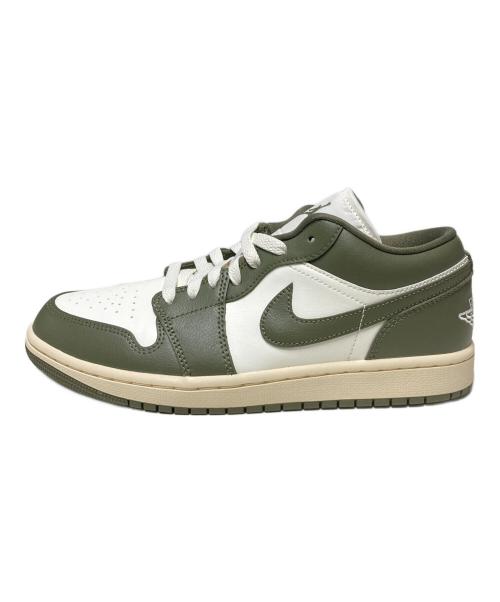 NIKE（ナイキ）NIKE (ナイキ) WMNS AIR JORDAN 1 LOW / ローカットスニーカー オリーブ×ホワイト サイズ:US10の古着・服飾アイテム