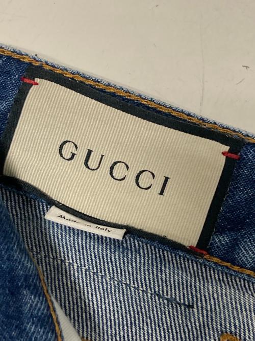 GUCCI（グッチ）GUCCI (グッチ) センターラインデニムパンツ インディゴ サイズ:34の古着・服飾アイテム