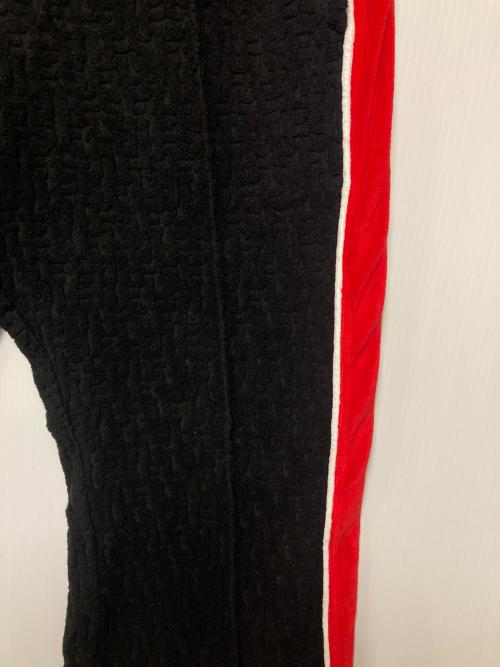 DIESEL（ディーゼル）DIESEL (ディーゼル) P ZAMBERO / ジャガードラインパンツ ブラック×レッド サイズ:S 未使用品の古着・服飾アイテム