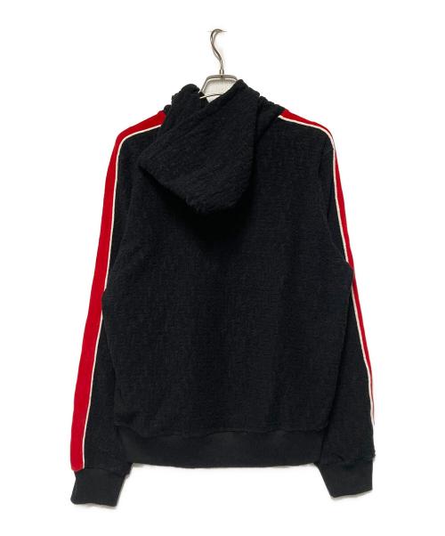 DIESEL（ディーゼル）DIESEL (ディーゼル) S-GINBERO-HOOD / ジャガードプルオーバーパーカー ブラック×レッド サイズ:L 未使用品の古着・服飾アイテム