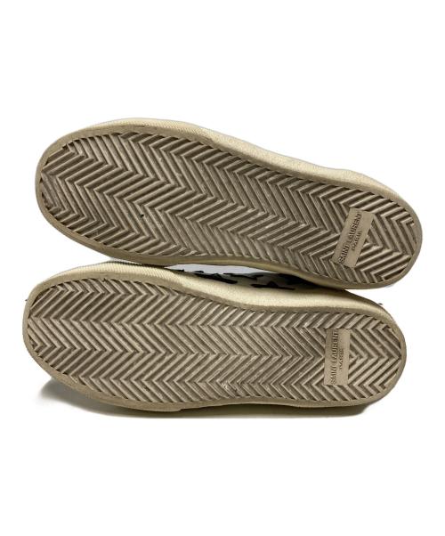 Saint Laurent Paris（サンローランパリ）Saint Laurent Paris (サンローランパリ) レザーローカットスニーカー ホワイト×ブラック サイズ:35の古着・服飾アイテム