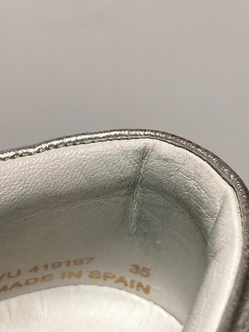 Saint Laurent Paris（サンローランパリ）Saint Laurent Paris (サンローランパリ) レザーローカットスニーカー ホワイト×ブラック サイズ:35の古着・服飾アイテム