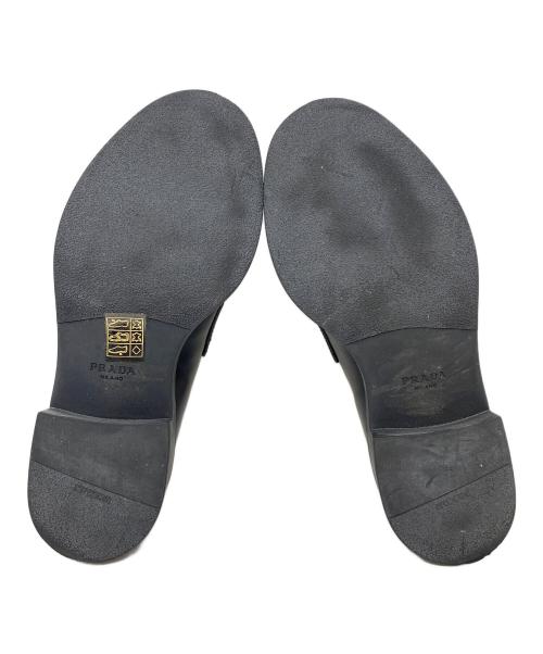 PRADA（プラダ）PRADA (プラダ) チョコレート ブラッシュドレザー ローファー　1D246M ブラック サイズ:34 1/2の古着・服飾アイテム