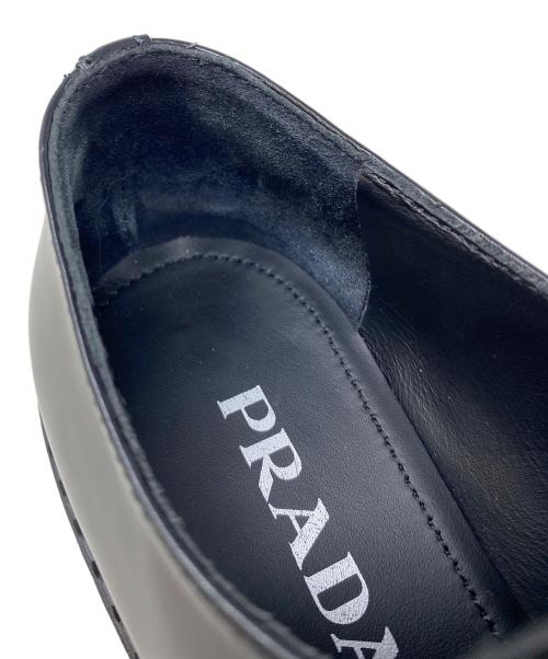 PRADA（プラダ）PRADA (プラダ) チョコレート ブラッシュドレザー ローファー　1D246M ブラック サイズ:34 1/2の古着・服飾アイテム