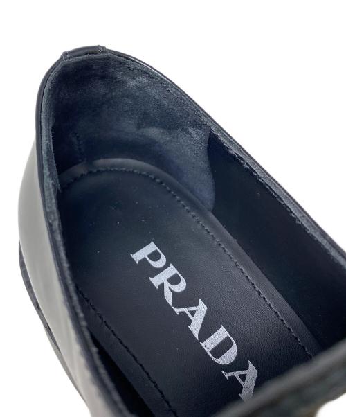 PRADA（プラダ）PRADA (プラダ) チョコレート ブラッシュドレザー ローファー　1D246M ブラック サイズ:34 1/2の古着・服飾アイテム