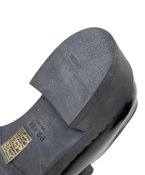 PRADA（プラダ）PRADA (プラダ) チョコレート ブラッシュドレザー ローファー　1D246M ブラック サイズ:34 1/2の古着・服飾アイテム