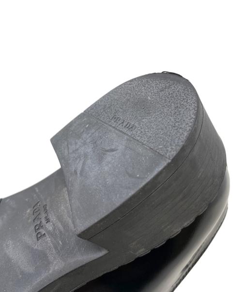 PRADA（プラダ）PRADA (プラダ) チョコレート ブラッシュドレザー ローファー　1D246M ブラック サイズ:34 1/2の古着・服飾アイテム