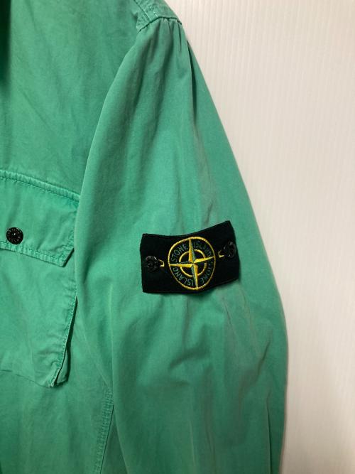 STONE ISLAND（ストーンアイランド）STONE ISLAND (ストーンアイランド) 21AW 2Pocket Brushed Cotton Jacket / シャツジャケット グリーン サイズ:Mの古着・服飾アイテム