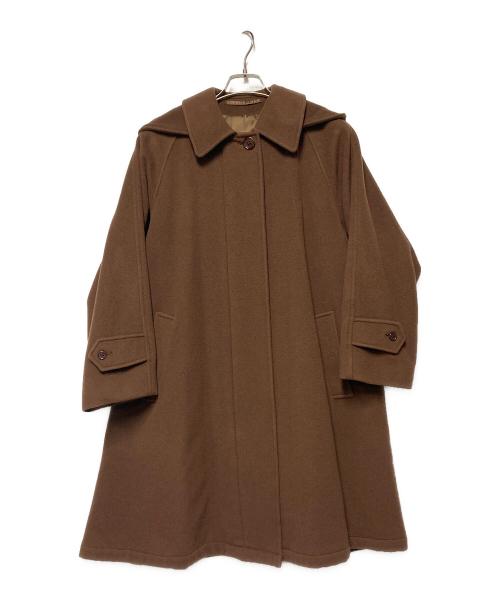 Burberry's（バーバリー）Burberry's (バーバリーズ) 比翼ウールステンカラーコート ブラウン サイズ:ｵｰﾀﾞｰﾒｲﾄﾞ品の古着・服飾アイテム