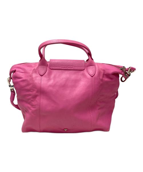 LONGCHAMP（ロンシャン）LONGCHAMP (ロンシャン) 2WAYレザートートバッグ ショッキングピンクの古着・服飾アイテム
