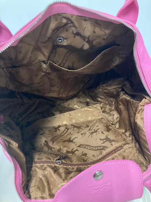 LONGCHAMP（ロンシャン）LONGCHAMP (ロンシャン) 2WAYレザートートバッグ ショッキングピンクの古着・服飾アイテム
