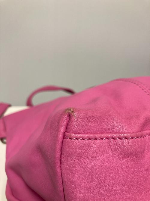 LONGCHAMP（ロンシャン）LONGCHAMP (ロンシャン) 2WAYレザートートバッグ ショッキングピンクの古着・服飾アイテム