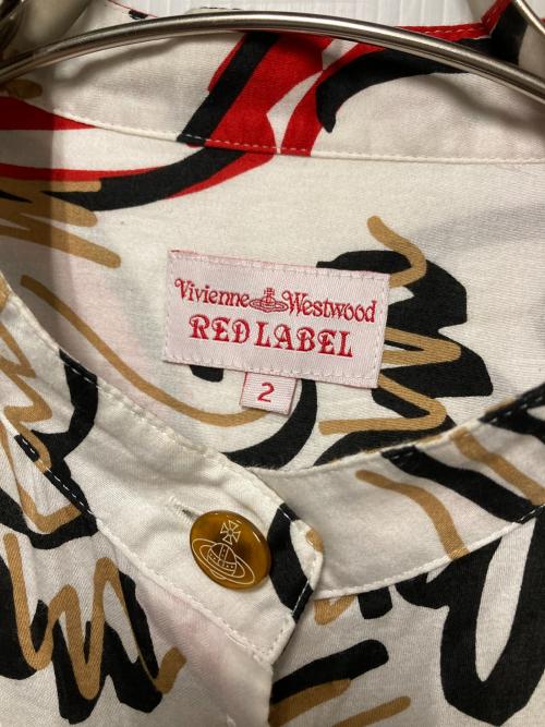 Vivienne Westwood RED LABEL（ヴィヴィアンウエストウッドレッドレーベル）Vivienne Westwood RED LABEL (ヴィヴィアンウエストウッドレッドレーベル) バンドカラーシャツワンピース ホワイト サイズ:2の古着・服飾アイテム