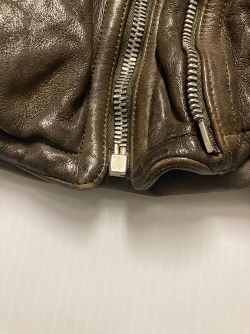 NEIL BARRETT（ニールバレット）NEIL BARRETT (ニールバレット) シングルライダースジャケット / レザーバイカージャケット ブラウン サイズ:XSの古着・服飾アイテム