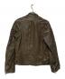 NEIL BARRETT (ニールバレット) シングルライダースジャケット / レザーバイカージャケット ブラウン サイズ:XS：18000円