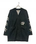 Hysteric Glamourヒステリックグラマー）の古着「SOUND AND VISIONカーディガン / ジャカードジャケット」｜ブラック