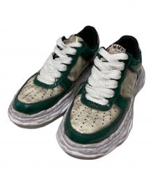 Maison MIHARA YASUHIRO（メゾン ミハラ ヤスヒロ）の古着「WAYNE LOW brushed pat / アドバン加工ローカットスニーカー」｜ホワイト×グリーン