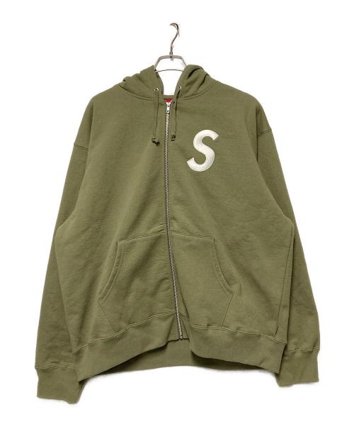 SUPREME（シュプリーム）SUPREME (シュプリーム) 24FW S Logo Zip Up Hooded Sweatshirt / Sロゴジップパーカー グリーン サイズ:XLの古着・服飾アイテム