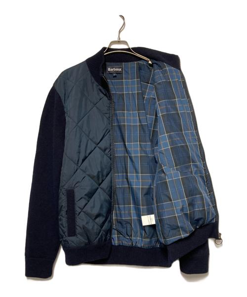 Barbour（バブアー）Barbour (バブアー) ARCH DIAMOND QUILT KNIT / キルトドッキングニットジャケット ネイビー サイズ:Lの古着・服飾アイテム
