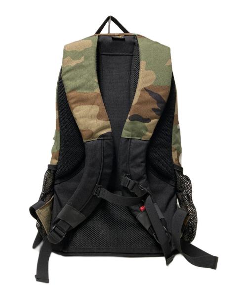 SUPREME（シュプリーム）SUPREME (シュプリーム) 14SS logo backpack / カモフラコーデュラナイロンバックパック グリーン×ブラウンの古着・服飾アイテム