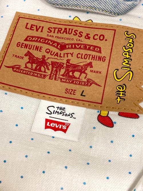 LEVI'S（リーバイス）LEVI'S (リーバイス) コラボバック刺繍デニムジャケット / トラッカージャケット インディゴ サイズ:Lの古着・服飾アイテム