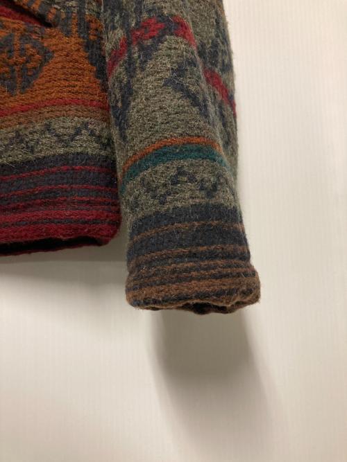 CALEE（キャリー）CALEE (キャリー) JOHNSON WOOLEN MILLS (ジョンソンウーレンミルズ) WOOL SPORTS JACKET / ネイティブジップジャケット マルチカラー サイズ:Lの古着・服飾アイテム