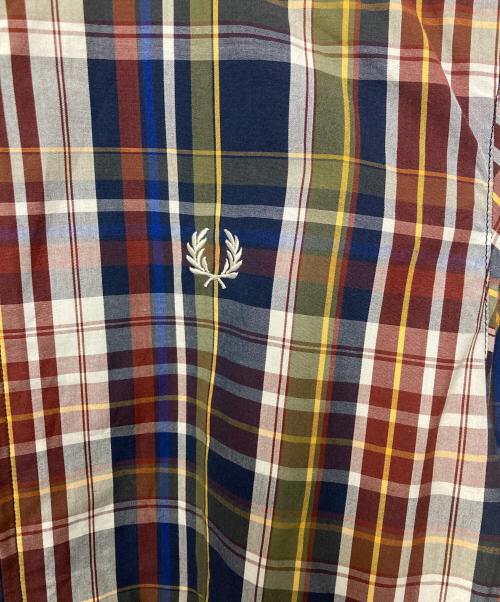 FRED PERRY（フレッドペリー）FRED PERRY (フレッドペリー) マドラスチェックハリントンジャケット レッド×ブルー サイズ:Mの古着・服飾アイテム