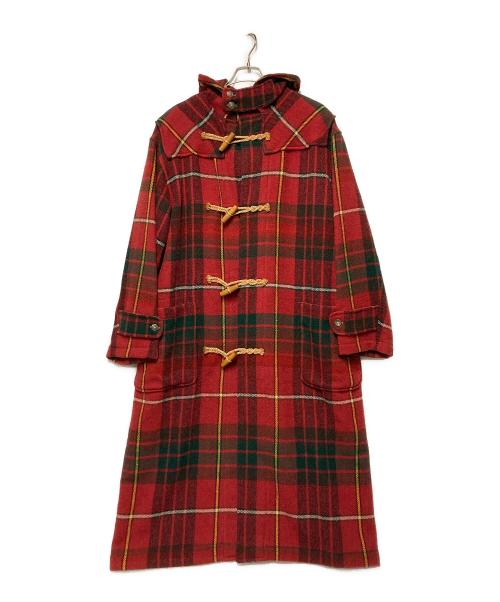 POLO RALPH LAUREN（ポロ・ラルフローレン）POLO RALPH LAUREN (ポロ・ラルフローレン) チェックダッフルコート レッド サイズ:Sの古着・服飾アイテム