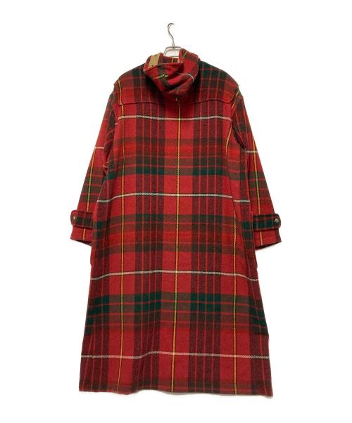 POLO RALPH LAUREN（ポロ・ラルフローレン）POLO RALPH LAUREN (ポロ・ラルフローレン) チェックダッフルコート レッド サイズ:Sの古着・服飾アイテム