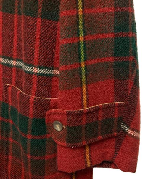 POLO RALPH LAUREN（ポロ・ラルフローレン）POLO RALPH LAUREN (ポロ・ラルフローレン) チェックダッフルコート レッド サイズ:Sの古着・服飾アイテム