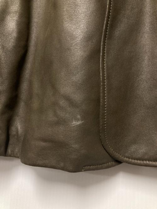 BOSS HUGO BOSS（ボス ヒューゴボス）BOSS HUGO BOSS (ボス ヒューゴボス) レザーチェスターコート ブラウン サイズ:54の古着・服飾アイテム