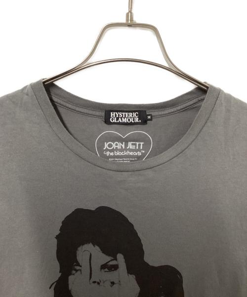 Hysteric Glamour（ヒステリックグラマー）Hysteric Glamour (ヒステリックグラマー) JOAN JETTプリントTシャツ グレー サイズ:Mの古着・服飾アイテム