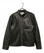 417 by EDIFICE417 バイ エディフィス）の古着「ゴートレザーシングルライダースジャケット」｜ブラック
