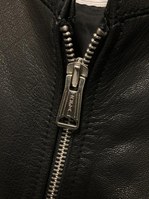 417 by EDIFICE（417 バイ エディフィス）417 by EDIFICE (417 バイ エディフィス) ゴートレザーシングルライダースジャケット ブラック サイズ:Lの古着・服飾アイテム